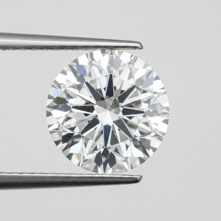 IGI Certified 4.91 Ct D Color VVS2 Round CVD Diamond with 10.73mm Diameter