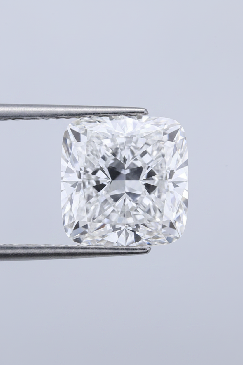 5.02 Carat Cushion Lab Grown Diamond, VVS2/D