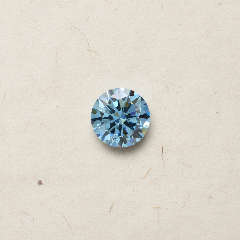 5.00 Carat Round Fancy Vivid Blue Lab Grown Diamond VS1 IGI Certified