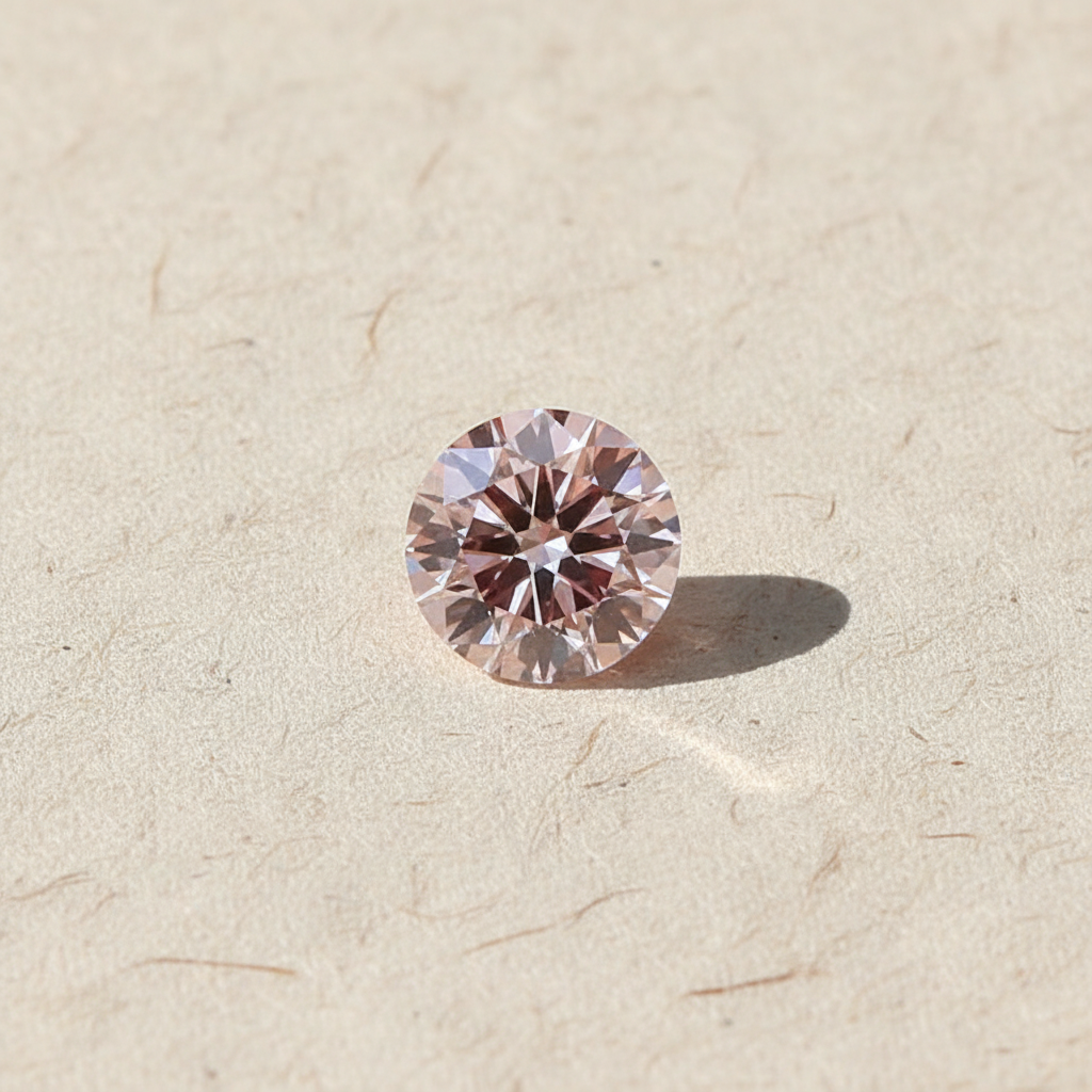 5.02 Carat Round Fancy Pink Lab Grown Diamond VS1 IGI Certified
