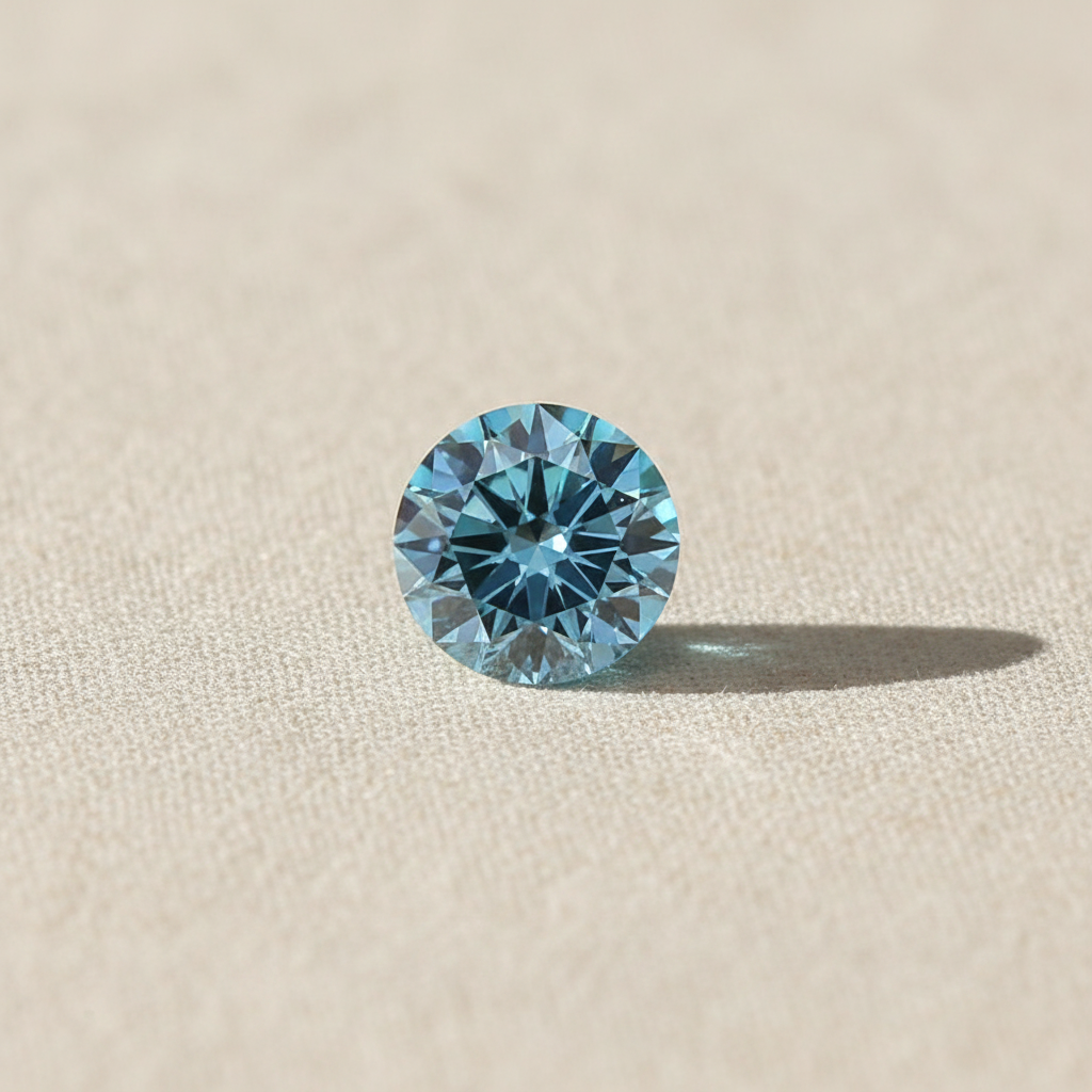 5.04 Carat Round Fancy Vivid Blue Lab Grown Diamond VS1 IGI Certified