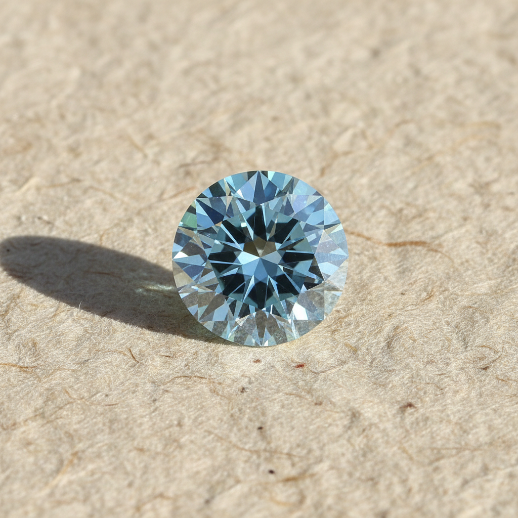 5.24 Carat Round Fancy Vivid Blue Lab Grown Diamond VS1 IGI Certified