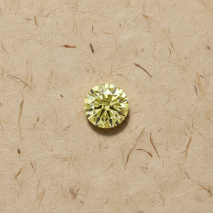 5.42 Carat Round Fancy Intense Yellow Lab Grown Diamond VS2 IGI Certified