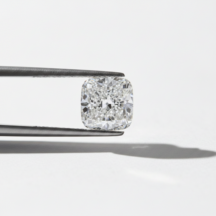 5,00 karaat kussengeslepen laboratorium-gegroeide diamant, VS1/D