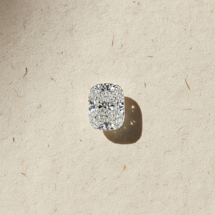 5,00 karaat kussengeslepen laboratorium-gegroeide diamant, VVS1/F