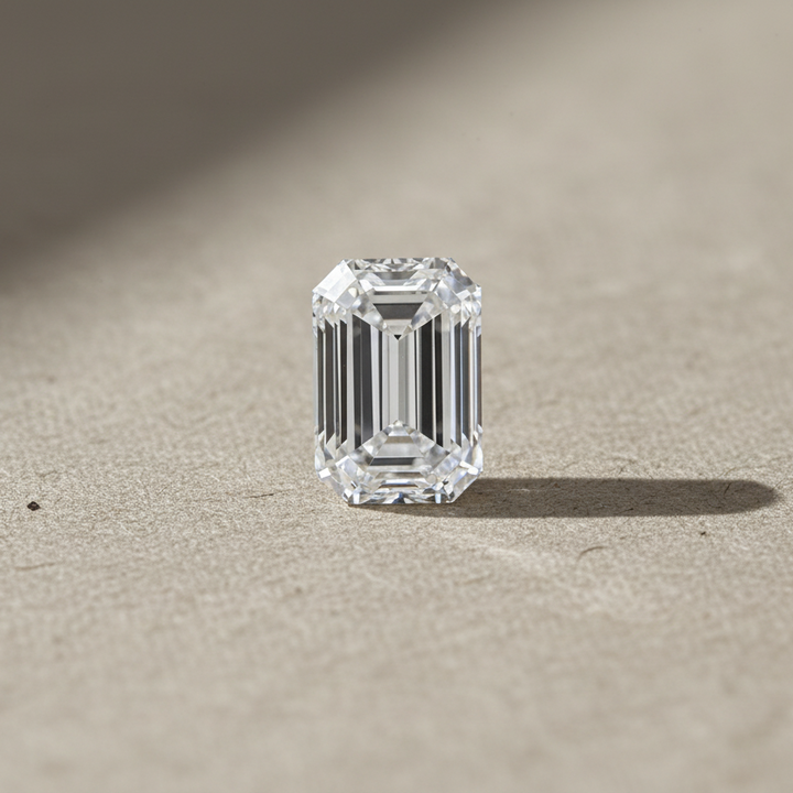 5.00 Carat Emerald Cut Lab Grown Diamond, VS2/D