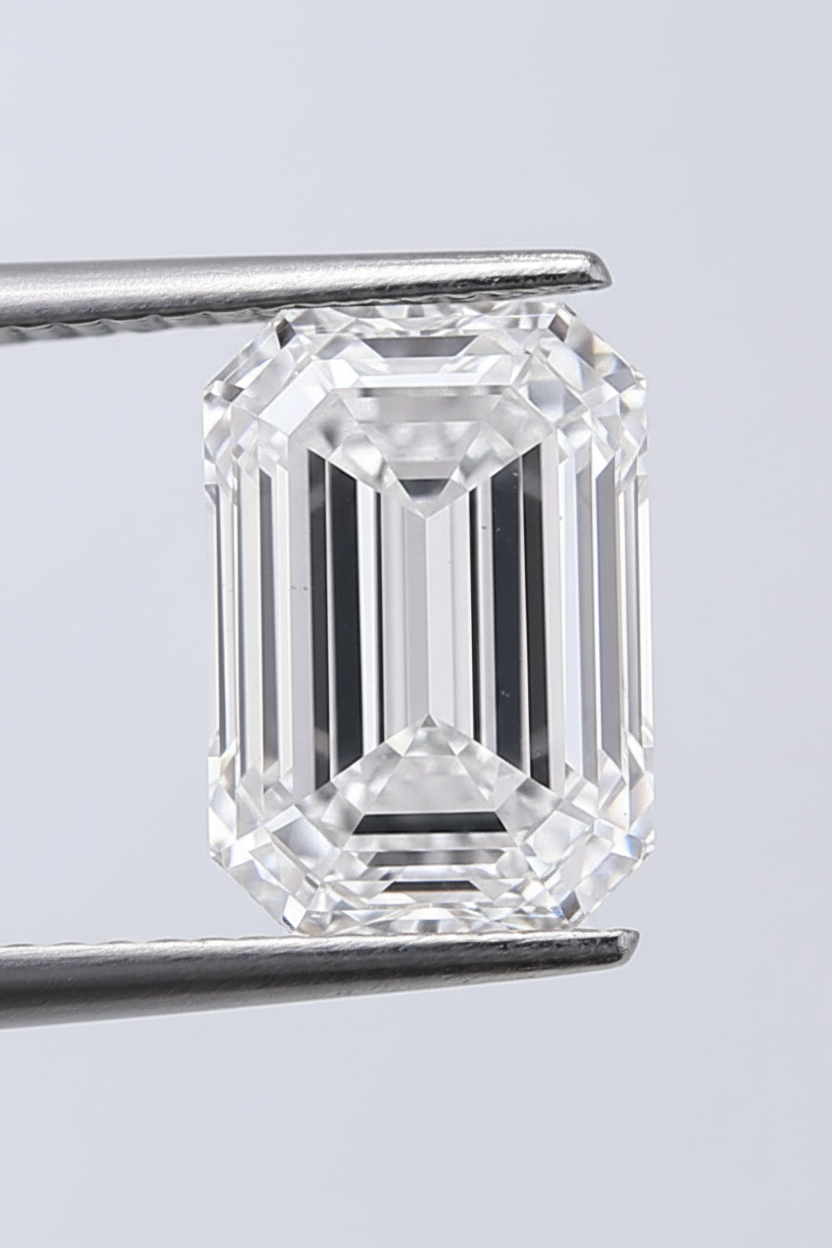 5.00 Carat Emerald Cut Lab Grown Diamond, VS2/D