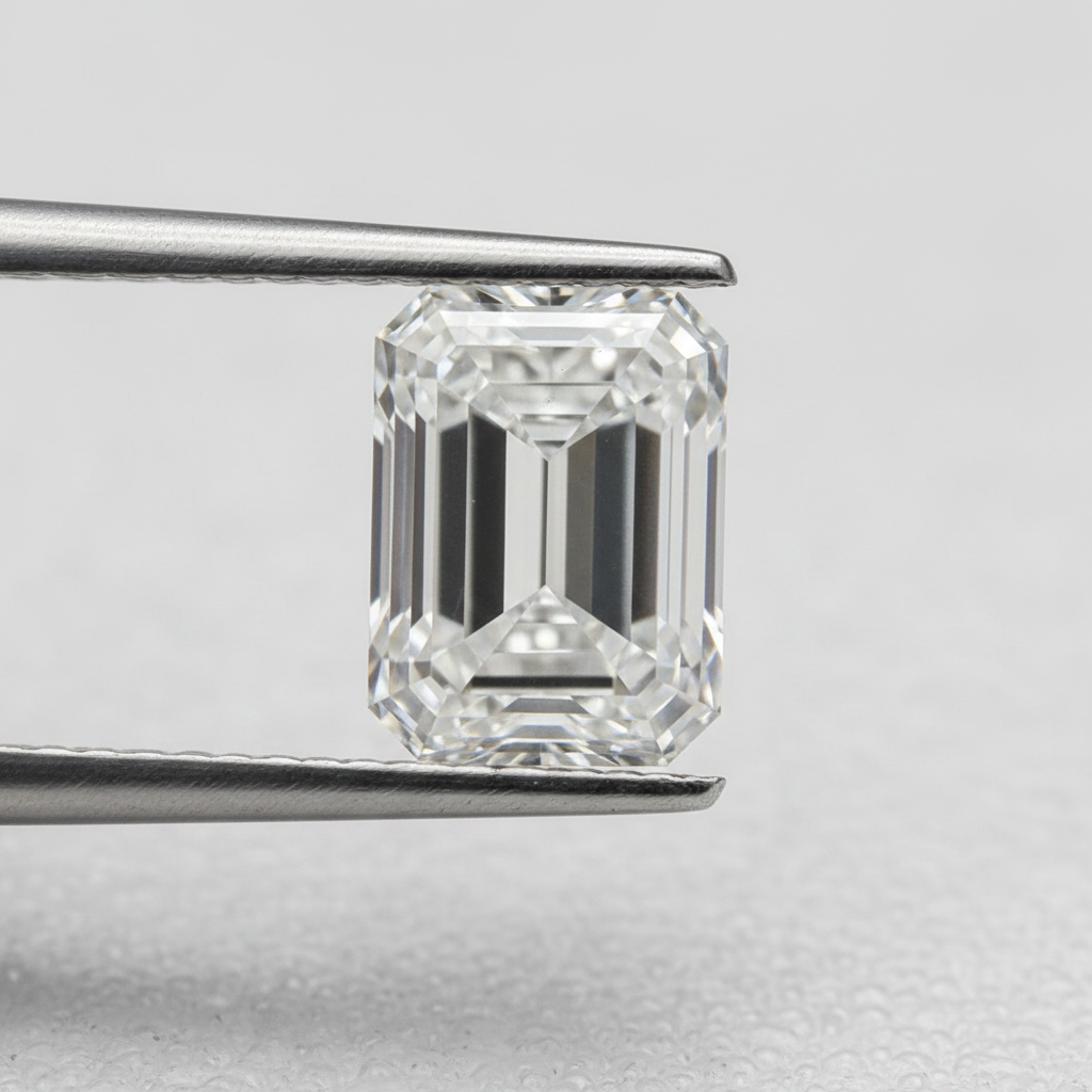 5.00 Carat Emerald Cut Lab Grown Diamond, VVS2/D