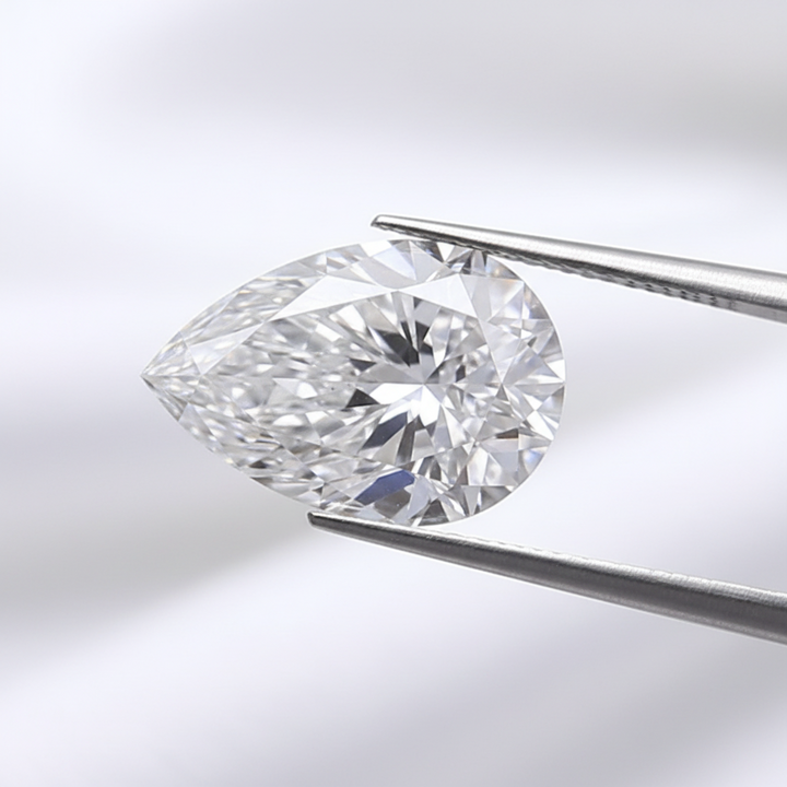 5.00 Carat D VS1 Pear Shape CVD Lab Grown Diamond IGI Certified
