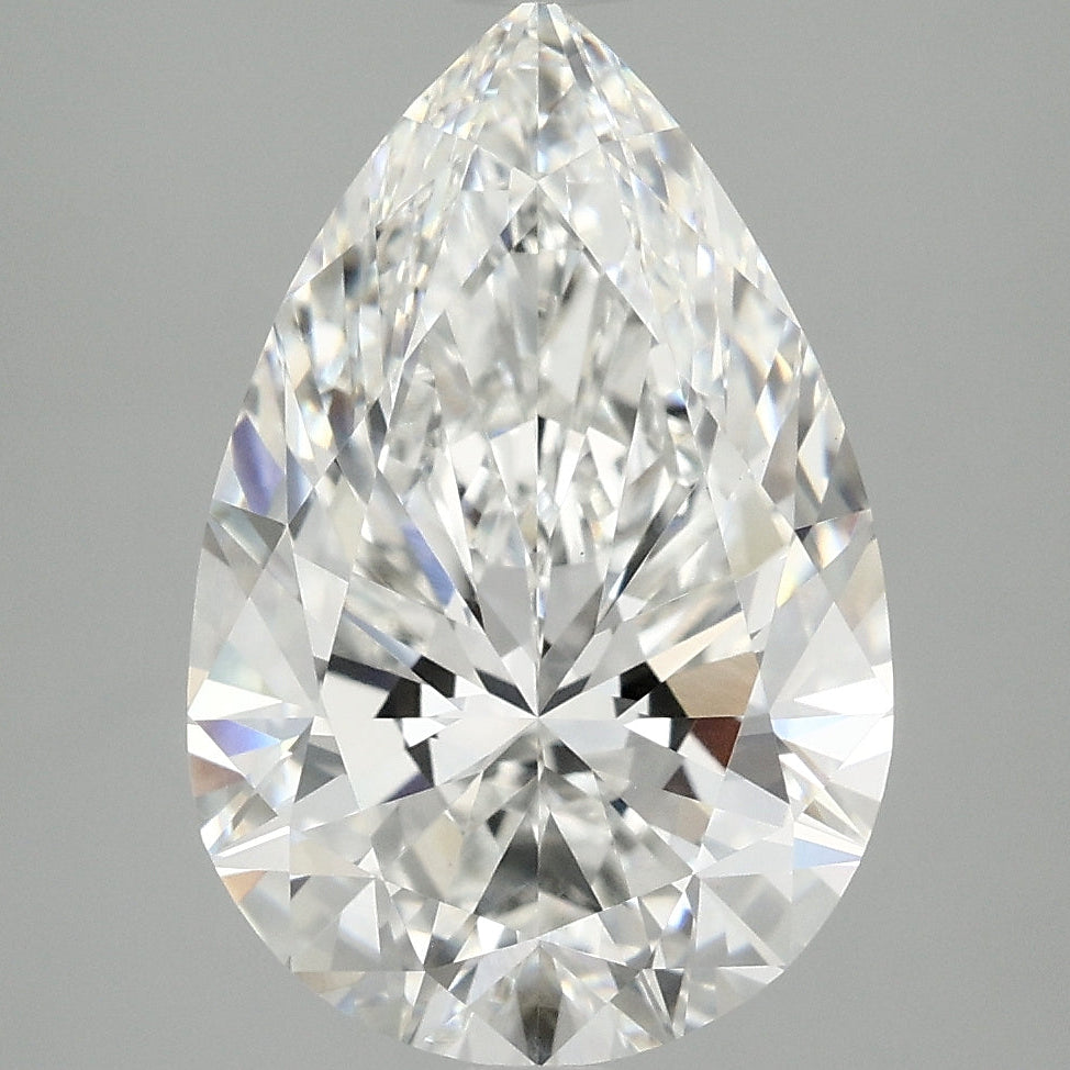 5.00 Carat Pear Cut Lab Grown Diamond VVS2E