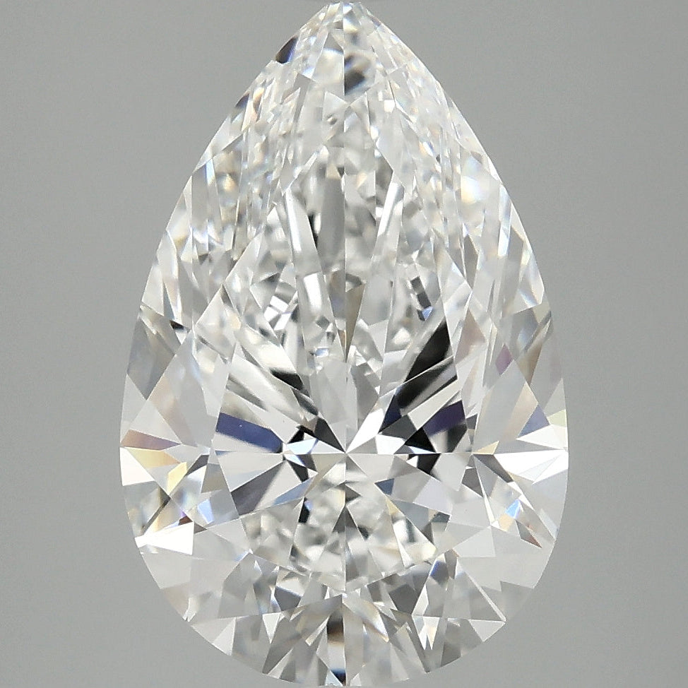 5.00 Carat Pear Cut Lab Grown Diamond VVS2E
