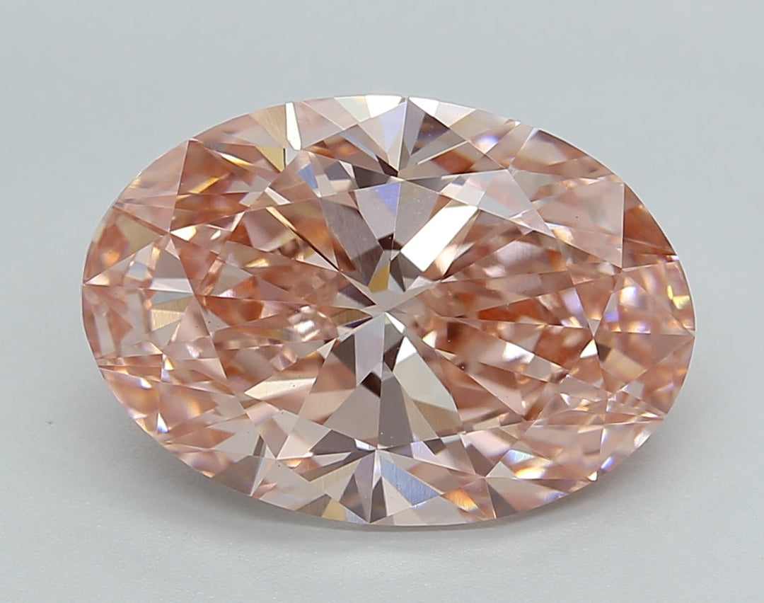 5.01 CT Fancy Vivid Pink Oval Cut Lab-Grown Diamond