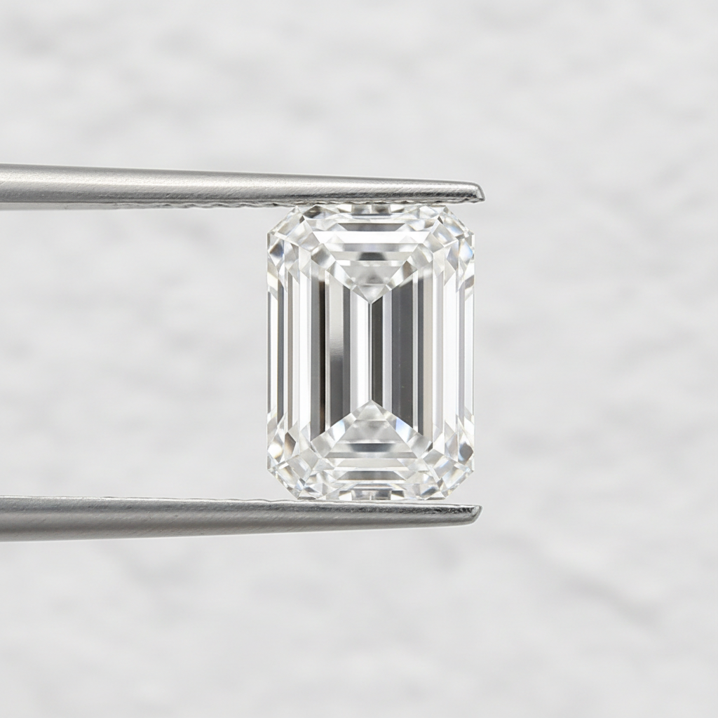 5.01 Carat Emerald Lab Grown Diamond, VVS1/E
