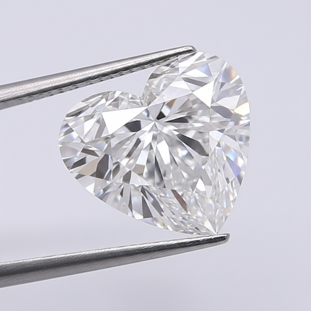 5.04 Carat D VS1 Heart Shape CVD Lab Grown Diamond IGI Certified

