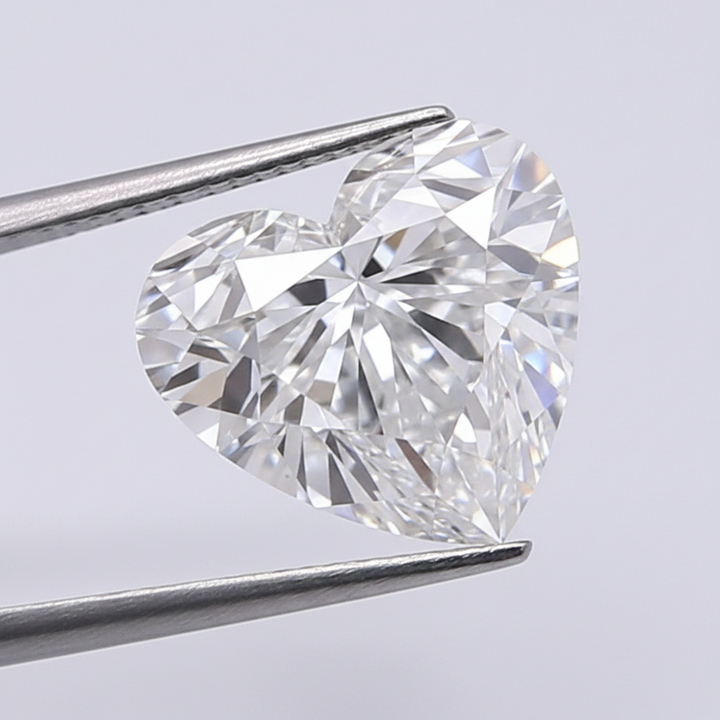5.04 Carat D VS1 Heart Shape CVD Lab Grown Diamond IGI Certified
