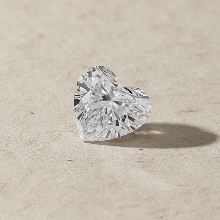 5.01 Carat Heart Cut Lab Grown Diamond VS2 F Color IGI Certified
