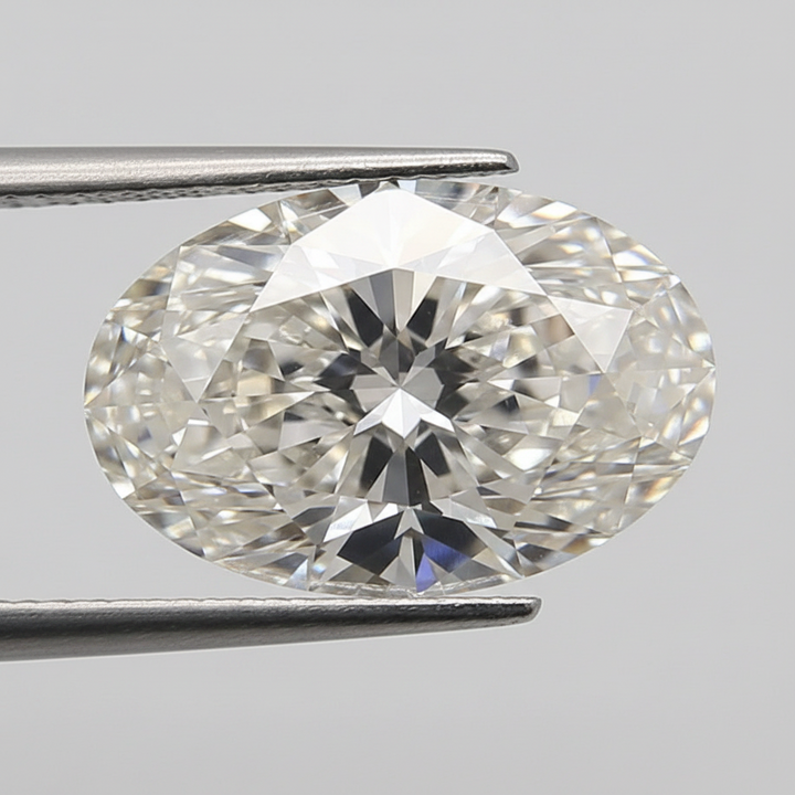 Diamant cultivé en laboratoire de taille ovale de 5,01 carats, VS1/G