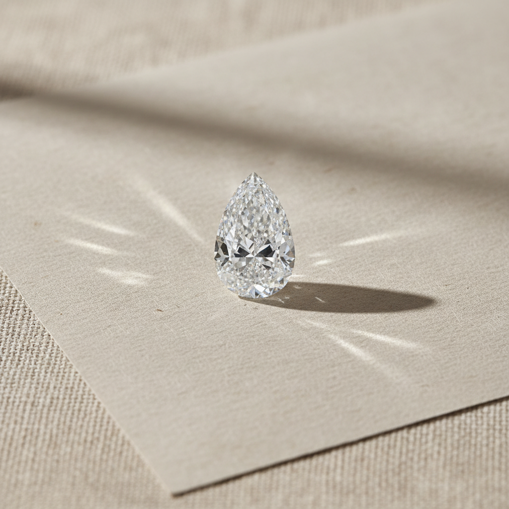 5.01 Carat Pear Cut Lab Grown Diamond VS2 D Color IGI Certified
