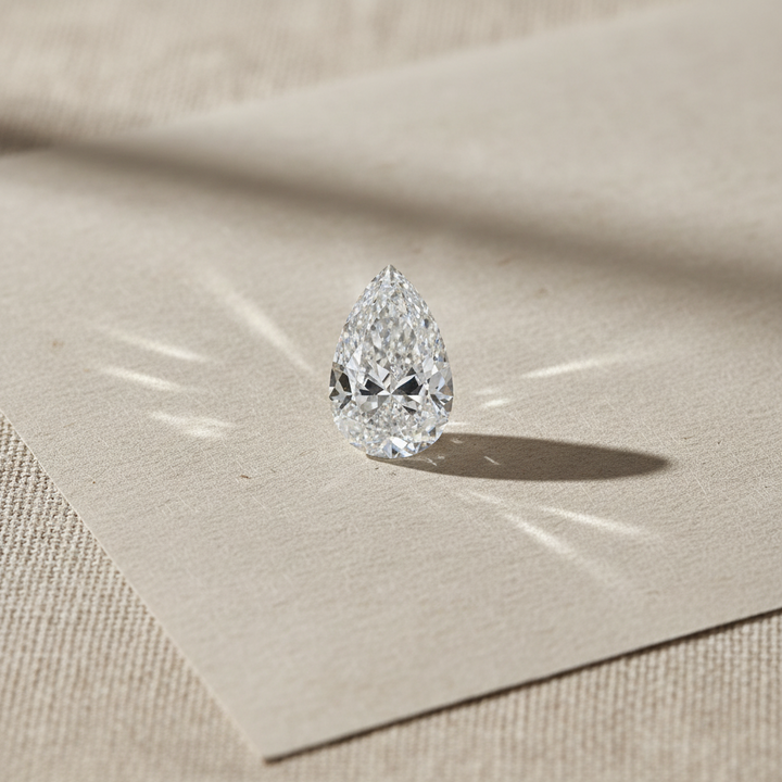 5.01 Carat Pear Cut Lab Grown Diamond VS2 D Color IGI Certified
