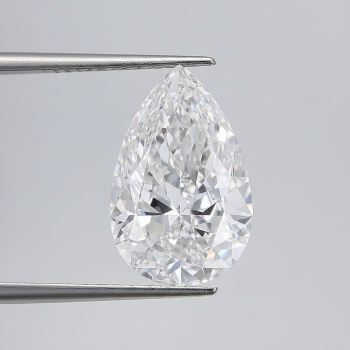 5.01 Carat D VS2 Pear Shape CVD Lab Grown Diamond IGI Certified
