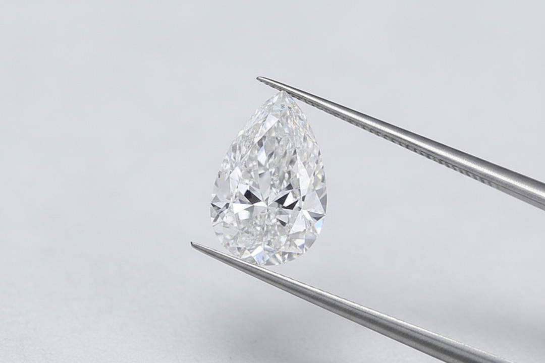 5.01 Carat D VS2 Pear Shape CVD Lab Grown Diamond IGI Certified
