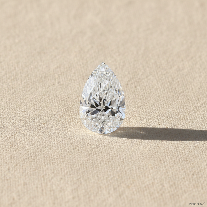 5.01 Carat Pear Cut Lab Grown Diamond VS2 E Color IGI Certified
