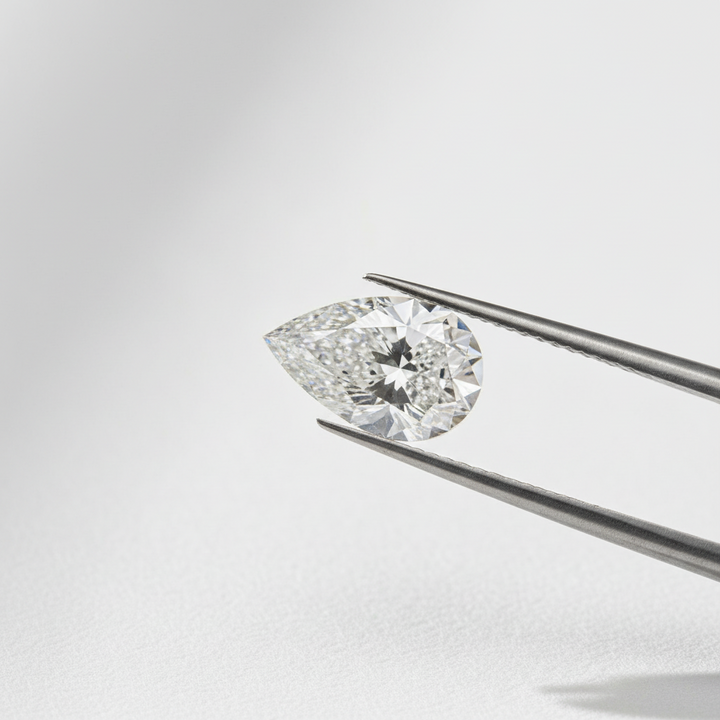 5.01 Carat F VS2 Pear Shape CVD Lab Grown Dia

