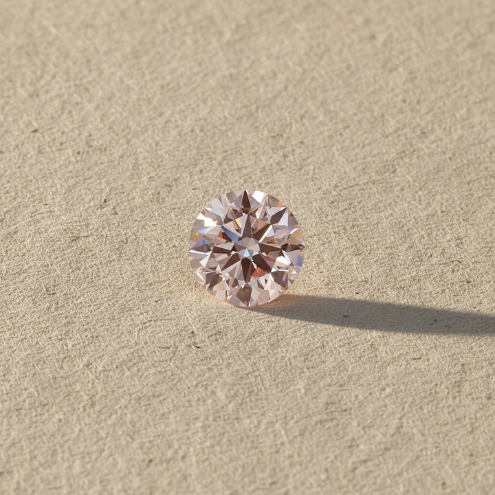 5.01 Carat Round Fancy Intense Pink VVS2 CVD Lab Grown Diamond Ideal Cut IGI Certified