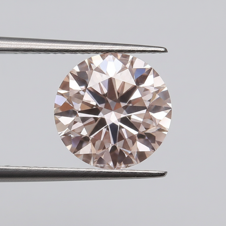 IGI Certified 5.01 Ct Fancy Intense Pink VVS2 Round CVD Lab Grown Diamond
