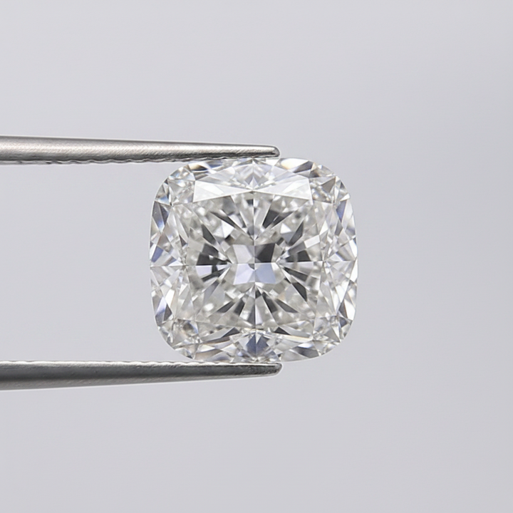 5,02 karaat kussengeslepen laboratorium-gegroeide diamant, VS1/H