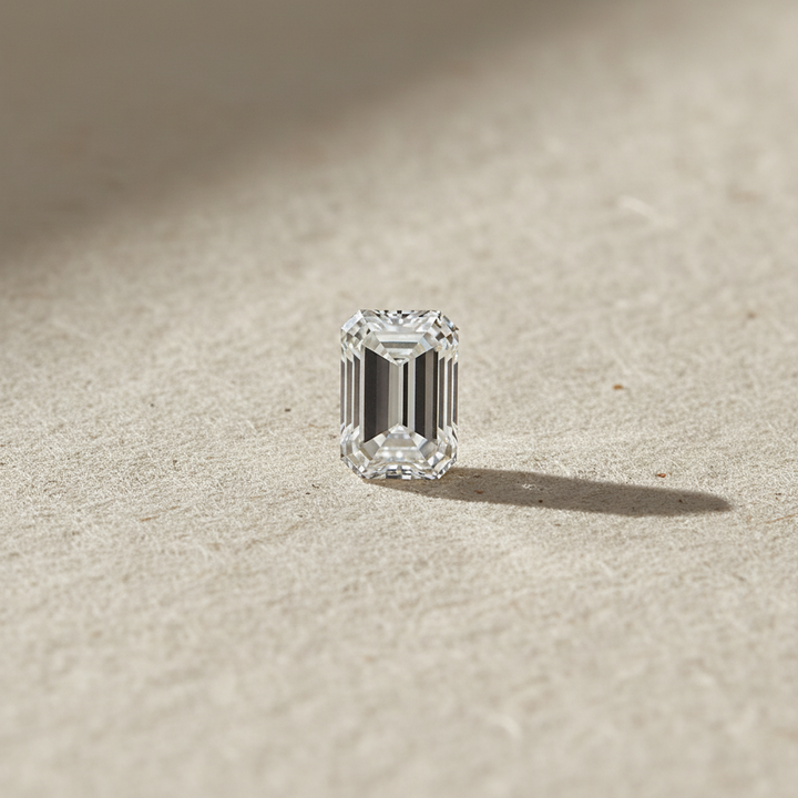 5.02 Carat Emerald Cut Lab Grown Diamond, VVS1/E Color
