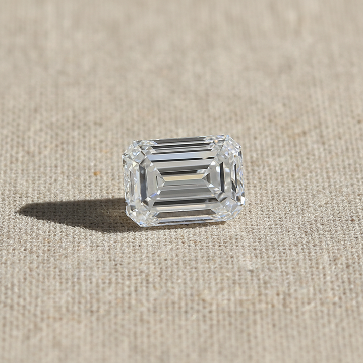 5.02 Carat Emerald Cut Lab Grown Diamond, VVS2/E