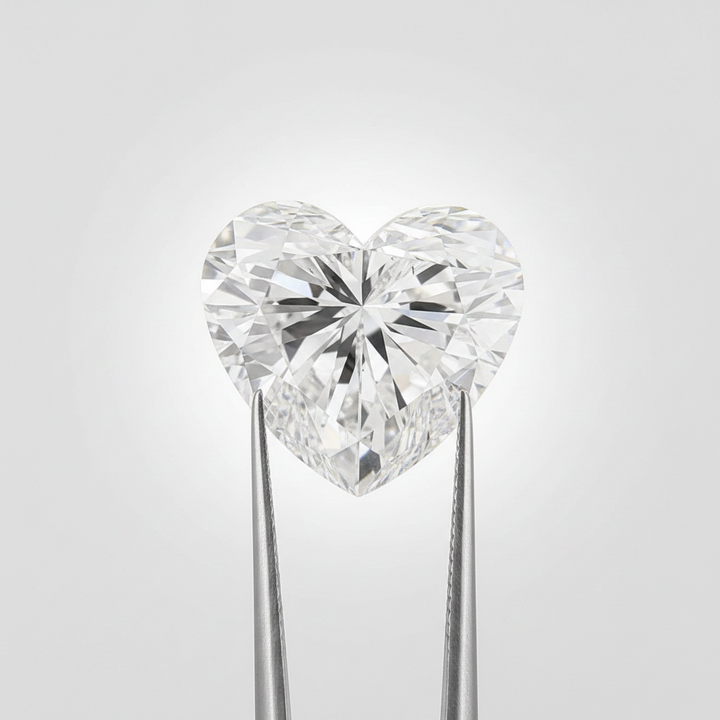5.02 Carat D Color VS2 Heart Shape CVD Lab Grown Diamond IGI Certified
