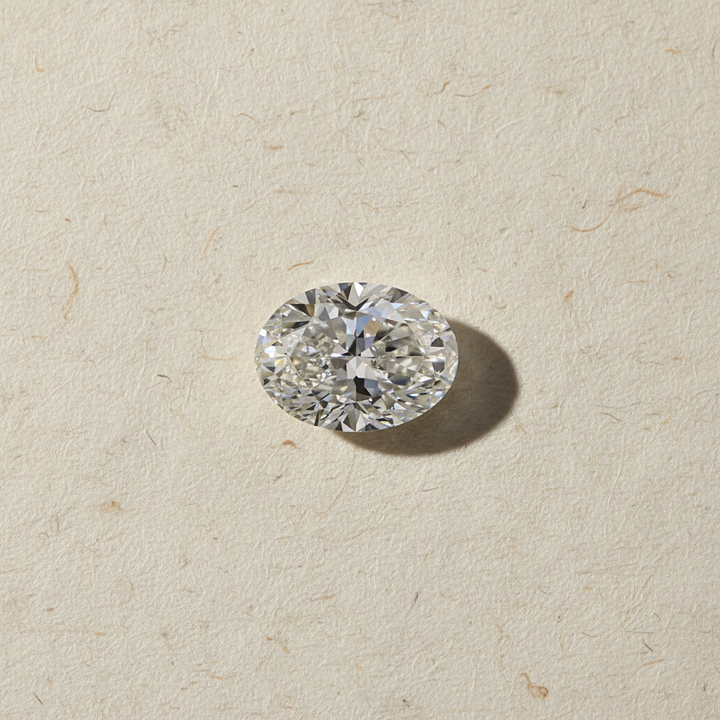 Diamant cultivé en laboratoire de taille ovale de 5,02 carats, VS1/G