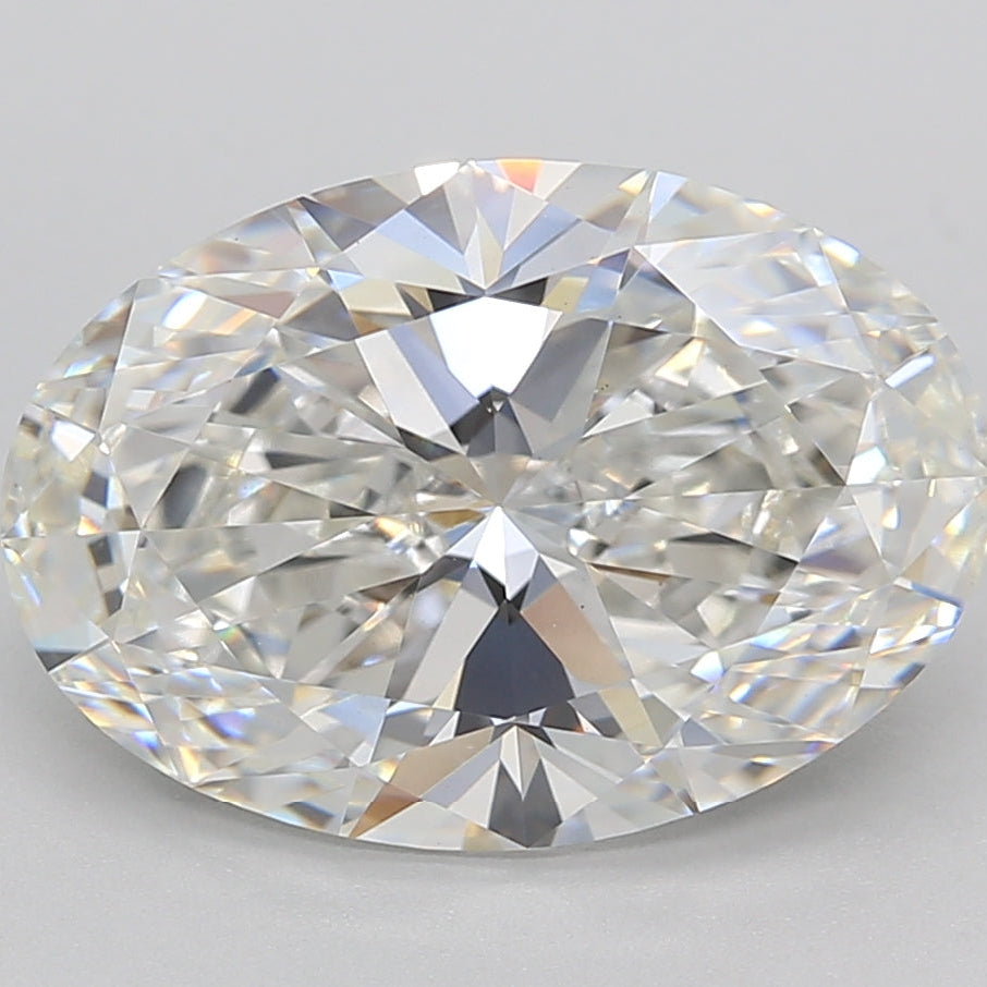 Diamante cultivado en laboratorio de talla ovalada de 5,02 quilates VS1 G