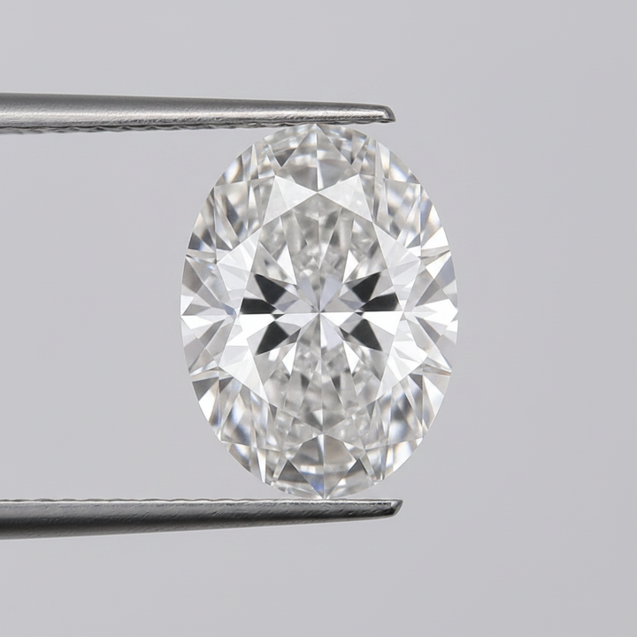 Diamant cultivé en laboratoire de taille ovale de 5,02 carats, VS1/G