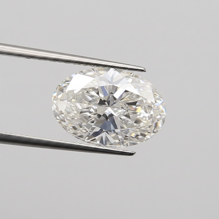 5,02 karaat ovaal geslepen laboratoriumdiamant, VS2/F