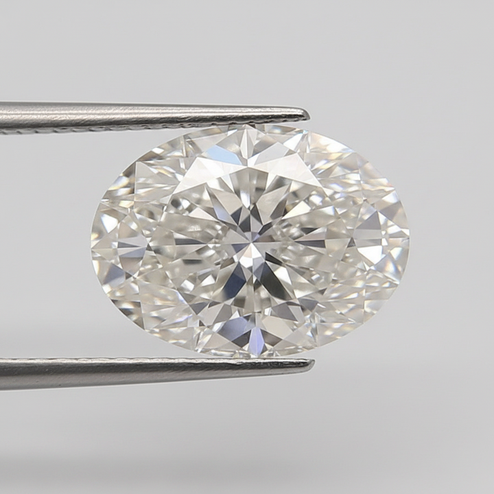 5.02 Carat Oval Cut Lab Grown Diamond, VS2/G