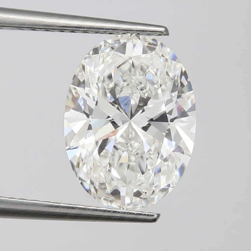 5.02 Ct E Color VS1 Oval Lab Grown Diamond Excellent Polish Symmetry IGI Certified