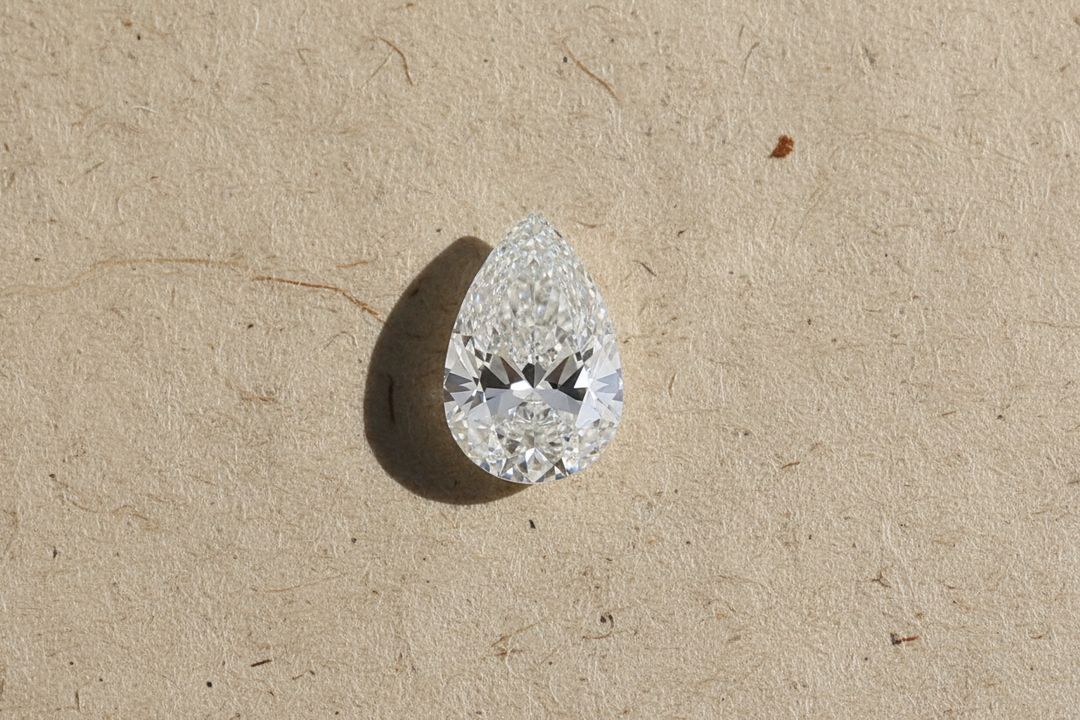 5.02 Carat Pear Cut Lab Grown Diamond VS1 F Color IGI Certified
