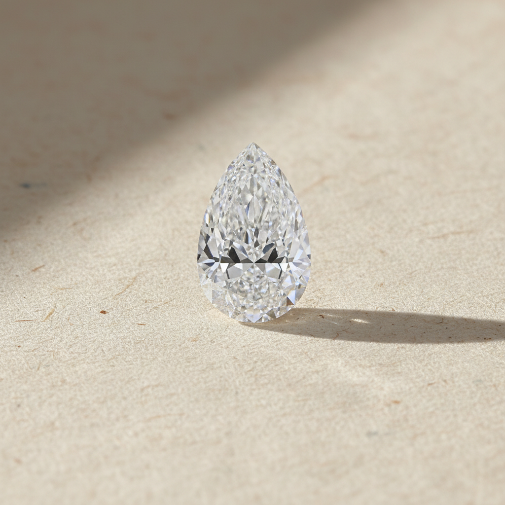 5.02 Carat Pear Cut Lab Grown Diamond VS2 D Color IGI Certified
