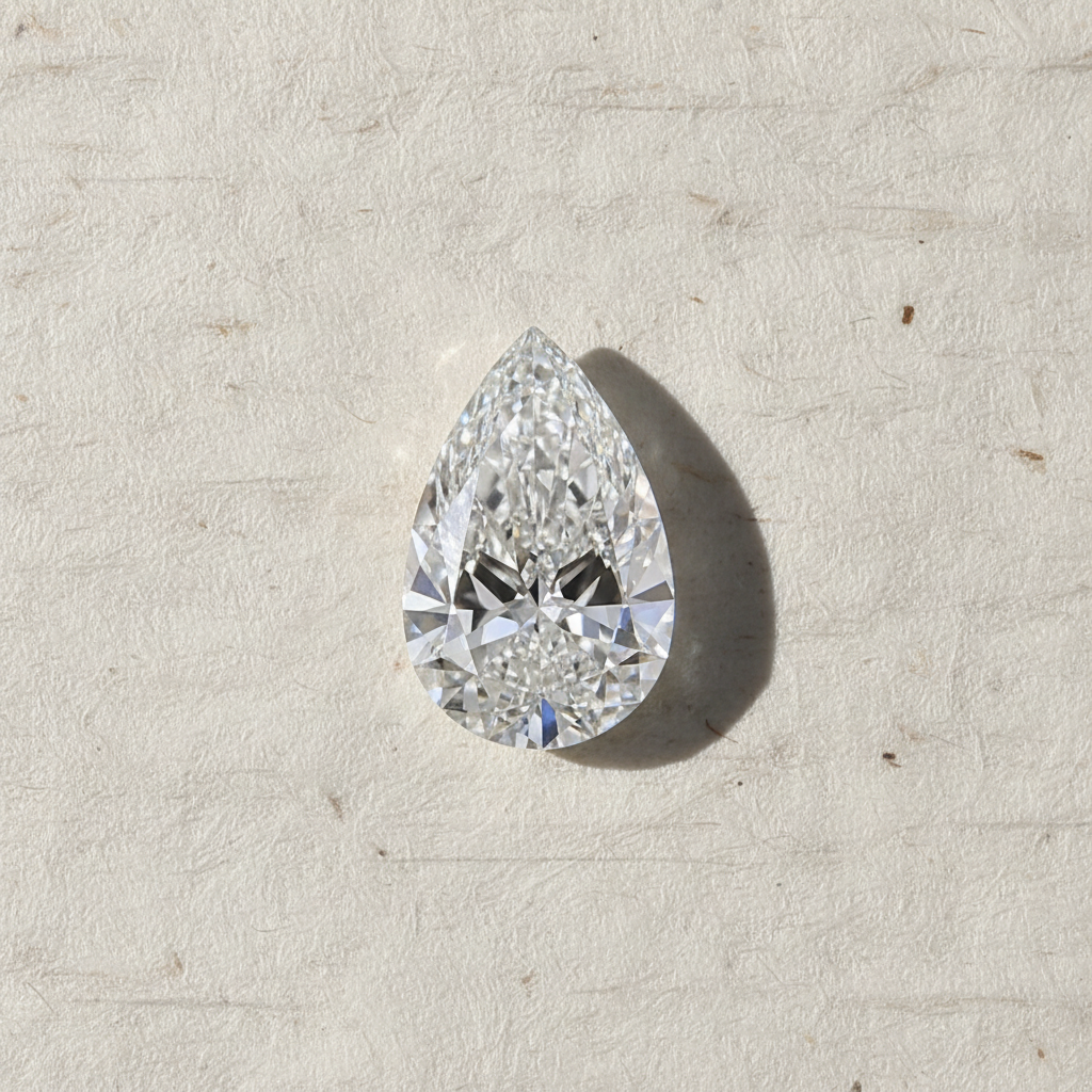5.02 Carat Pear Cut Lab Grown Diamond VS2 F Color IGI Certified
