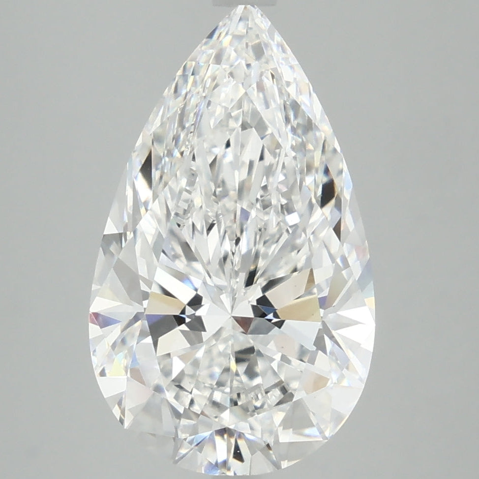 5.02 Carat Pear Cut Lab Grown Diamond VVS2E