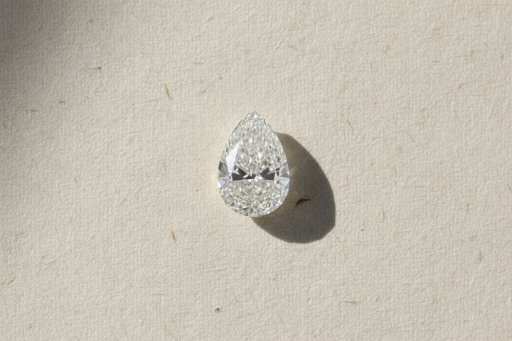 5.02 Carat Pear Cut Lab Grown Diamond VVS2 F Color IGI Certified
