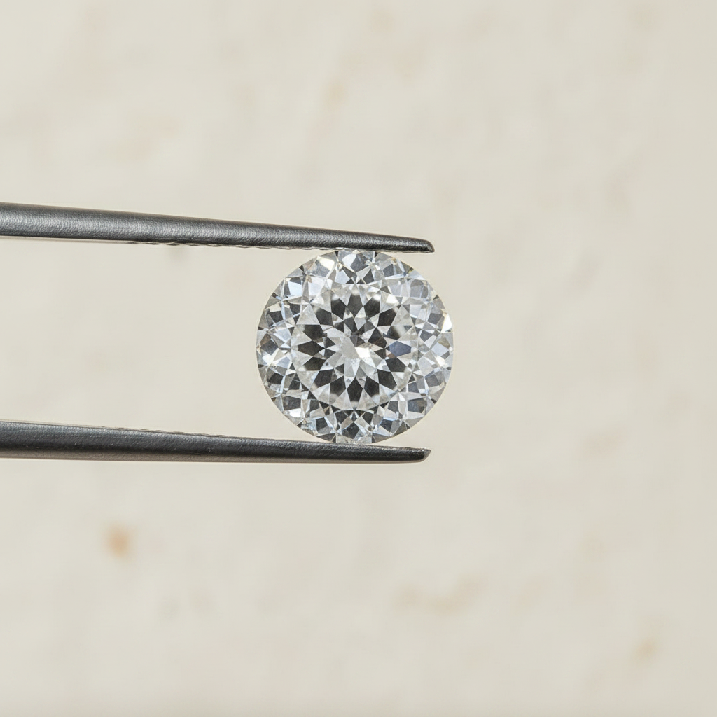 Diamante cultivado em laboratório com lapidação portuguesa de 5,02 quilates, VS1/F