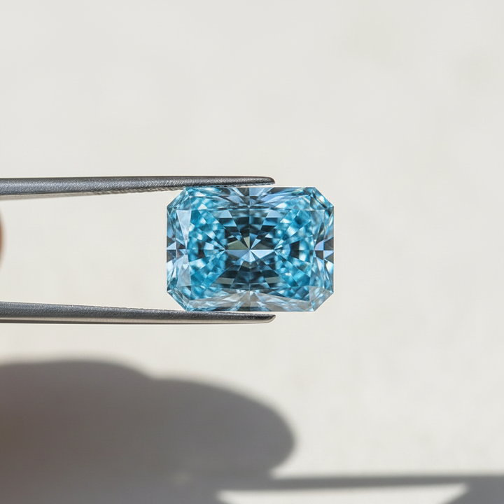 5,02 Karat strahlender, im Labor gezüchteter Diamant, VS1/FANCY VIVID BLUE