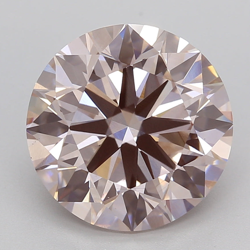 5.02 Carat Round Lab Grown Diamond VS1 FANCY PINK