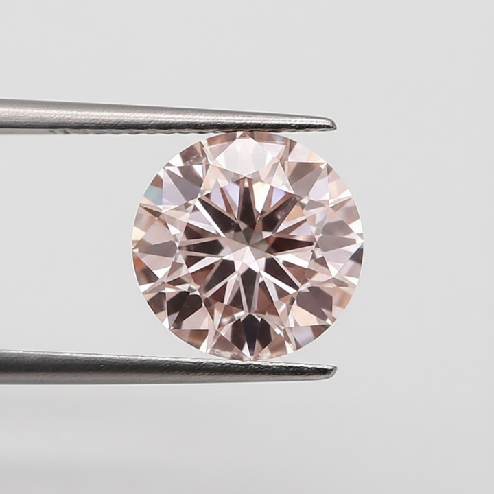 5,02 Karat runder, im Labor gezüchteter Diamant, VS1/Fancy Pink