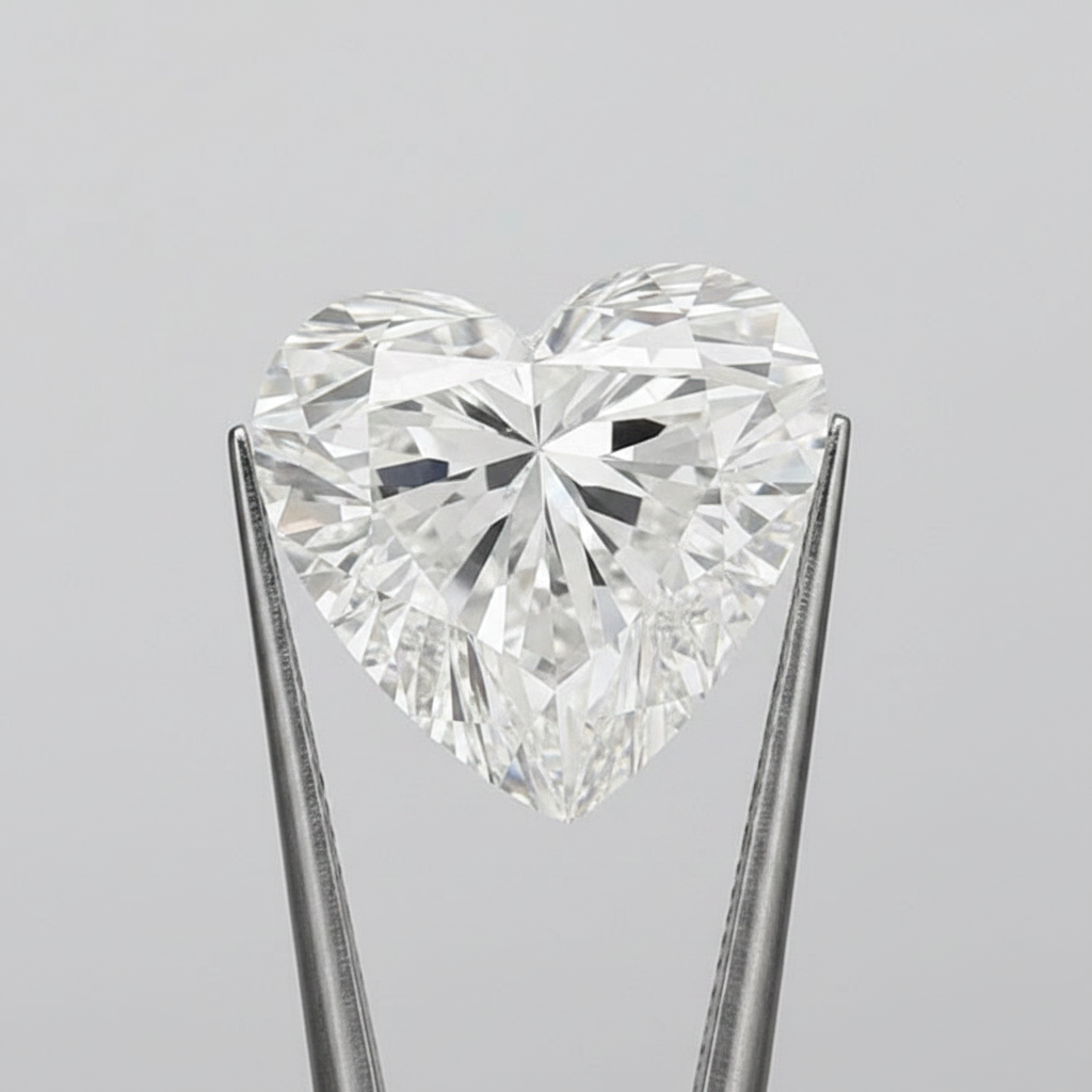 5.03 Carat F Color VS1 Heart Shape CVD Lab Grown Diamond IGI Certified
