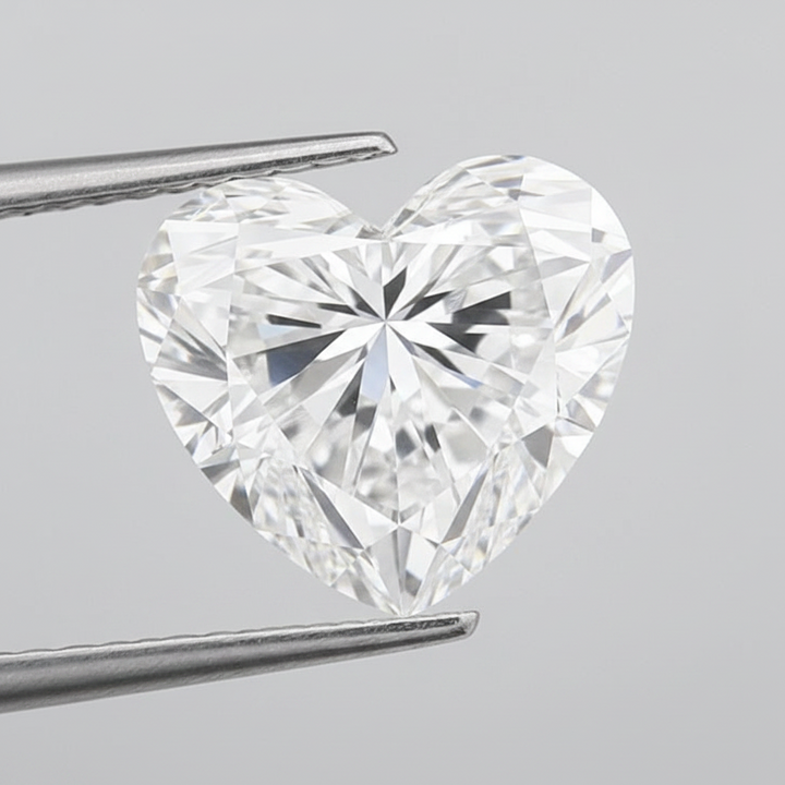 5.03 Carat E Color VVS2 Heart Shape CVD Lab Grown Diamond IGI Certified
